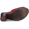 Perphy Open Toe Platform Chunky Heel Slides Mules