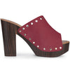 Perphy Open Toe Platform Chunky Heel Slides Mules