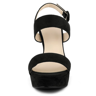 Perphy Platform Slingback Block Heeled Sandals