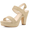 Perphy Platform Slingback Block Heeled Sandals