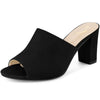 Perphy Slide Heels Mules Slip on Block Heel Sandals