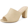 Perphy Slide Heels Mules Slip on Block Heel Sandals
