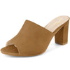 Perphy Slide Heels Mules Slip on Block Heel Sandals