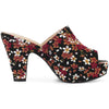 Perphy Platform Floral Chunky Heel Slides Mules