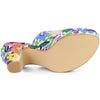 Perphy Platform Floral Chunky Heel Slides Mules