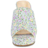 Perphy Platform Floral Chunky Heel Slides Mules
