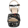 Perphy Floral Platform Heel Slingback Chunky High Heels Sandals