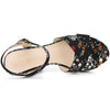 Perphy Floral Platform Heel Slingback Chunky High Heels Sandals