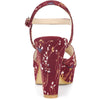 Perphy Floral Platform Heel Slingback Chunky High Heels Sandals