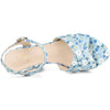 Perphy Floral Platform Heel Slingback Chunky High Heels Sandals