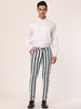 Casual Skinny Color Block Pencil Dress Striped Pants
