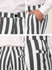 Casual Skinny Color Block Pencil Dress Striped Pants