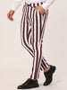 Casual Skinny Color Block Pencil Dress Striped Pants