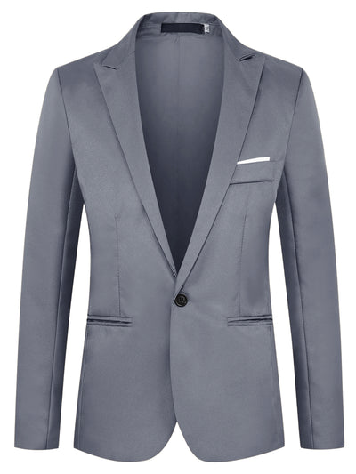 Single Breasted One Button Dress Suit Formal Blazer
