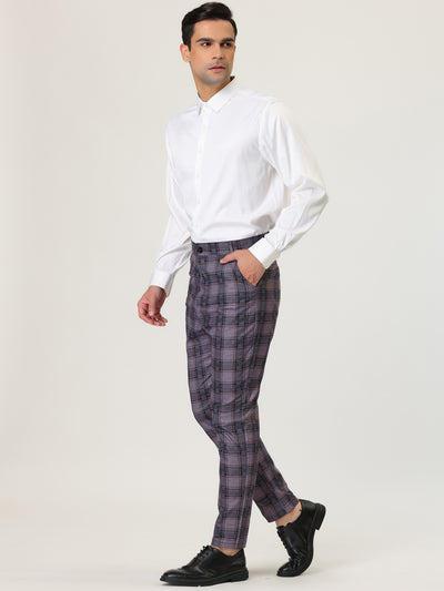 Casual Plaid Classic Checked Business Dress Pants