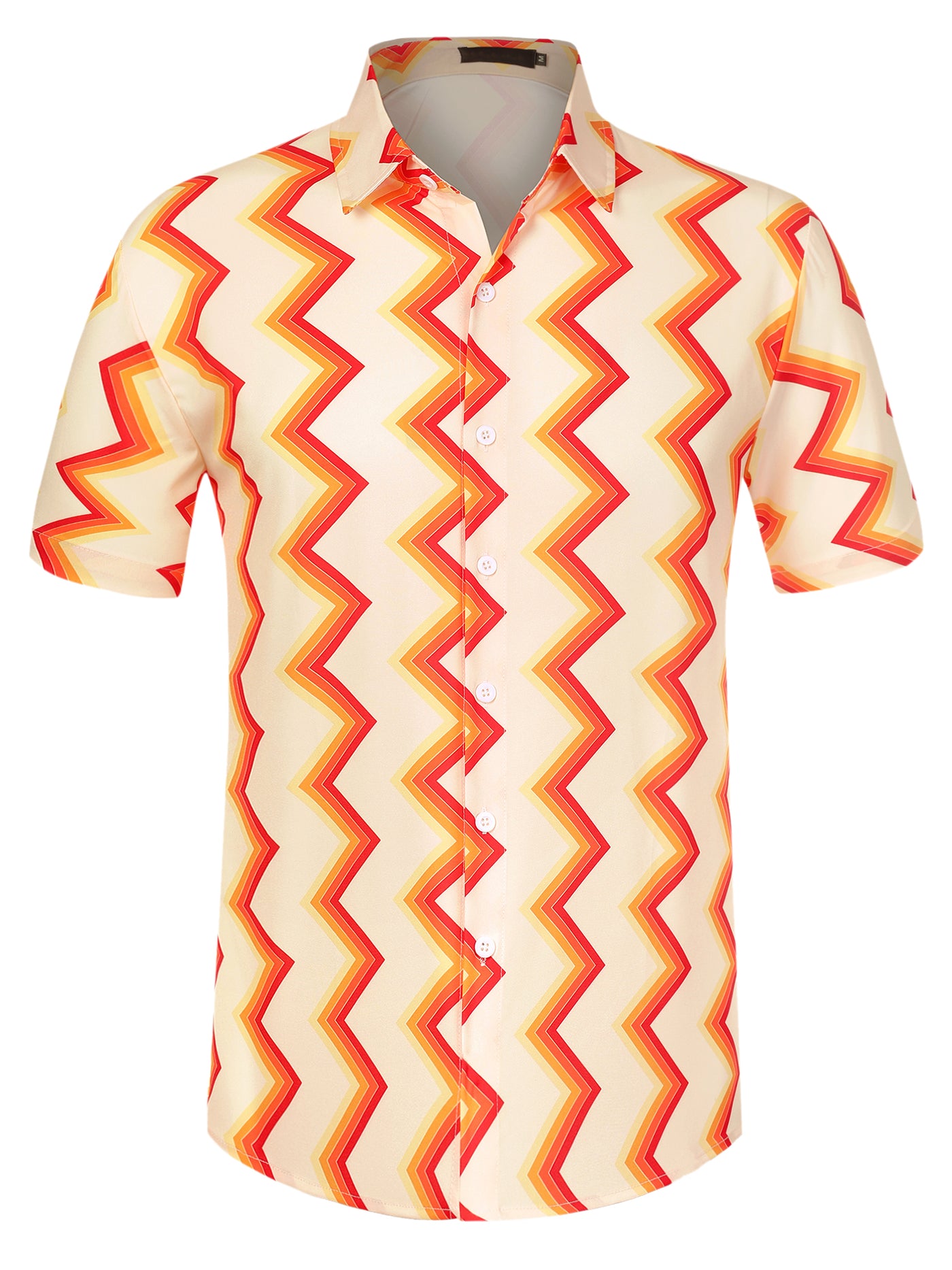 Bublédon Summer Irregular Ripple Wave Stripe Printed Shirt