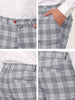 Casual Flat Front Skinny Check Dress Plaid Pants