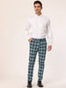 Casual Flat Front Skinny Check Dress Plaid Pants