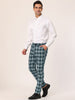 Casual Flat Front Skinny Check Dress Plaid Pants