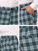 Casual Flat Front Skinny Check Dress Plaid Pants