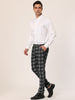 Casual Flat Front Skinny Check Dress Plaid Pants