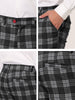 Casual Flat Front Skinny Check Dress Plaid Pants