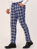 Casual Flat Front Skinny Check Dress Plaid Pants