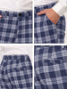 Casual Flat Front Skinny Check Dress Plaid Pants