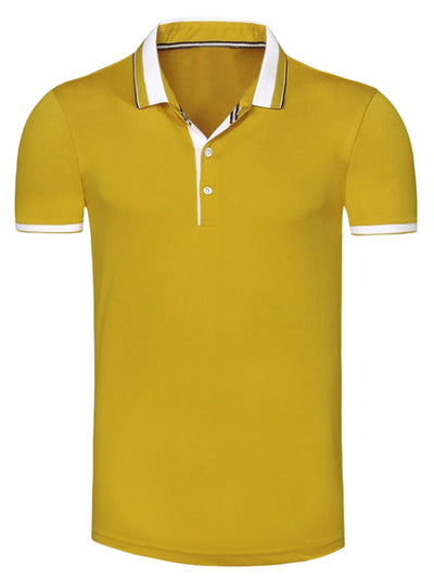 Classic Solid Color Short Sleeve Golf Polo T-Shirt