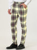 Plaid Color Block Flat Front Business Dress Pants