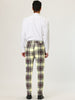 Plaid Color Block Flat Front Business Dress Pants