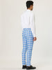 Plaid Color Block Flat Front Business Dress Pants