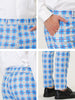 Plaid Color Block Flat Front Business Dress Pants