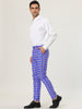 Plaid Color Block Flat Front Business Dress Pants