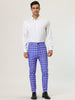 Plaid Color Block Flat Front Business Dress Pants