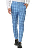 Plaid Color Block Flat Front Business Dress Pants