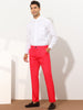 Trendy Flat Front Solid Color Skinny Business Pants