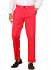 Trendy Flat Front Solid Color Skinny Business Pants