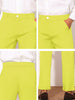 Trendy Flat Front Solid Color Skinny Business Pants
