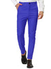 Trendy Flat Front Solid Color Skinny Business Pants