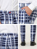Smart Casual Color Block Bottom Plaid Dress Pants