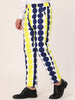 Casual Geometric Printed Color Block Dress Pants