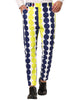 Casual Geometric Printed Color Block Dress Pants