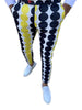 Casual Geometric Printed Color Block Dress Pants