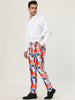 Casual Geometric Printed Color Block Dress Pants