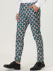 Casual Geometric Printed Color Block Dress Pants