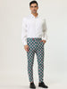 Casual Geometric Printed Color Block Dress Pants
