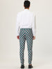 Casual Geometric Printed Color Block Dress Pants