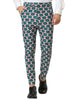 Casual Geometric Printed Color Block Dress Pants