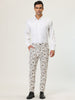Casual Geometric Printed Color Block Dress Pants